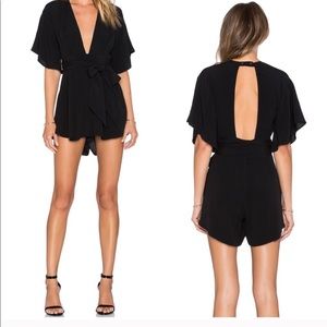 Bec & Bridge Black Bon Bon Playsuit Romper US 4